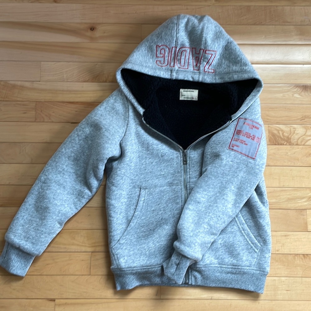Zadig & Voltaire Boys fleece lined hoodie